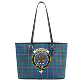 Sandilands Tartan Crest Leather Tote Bag